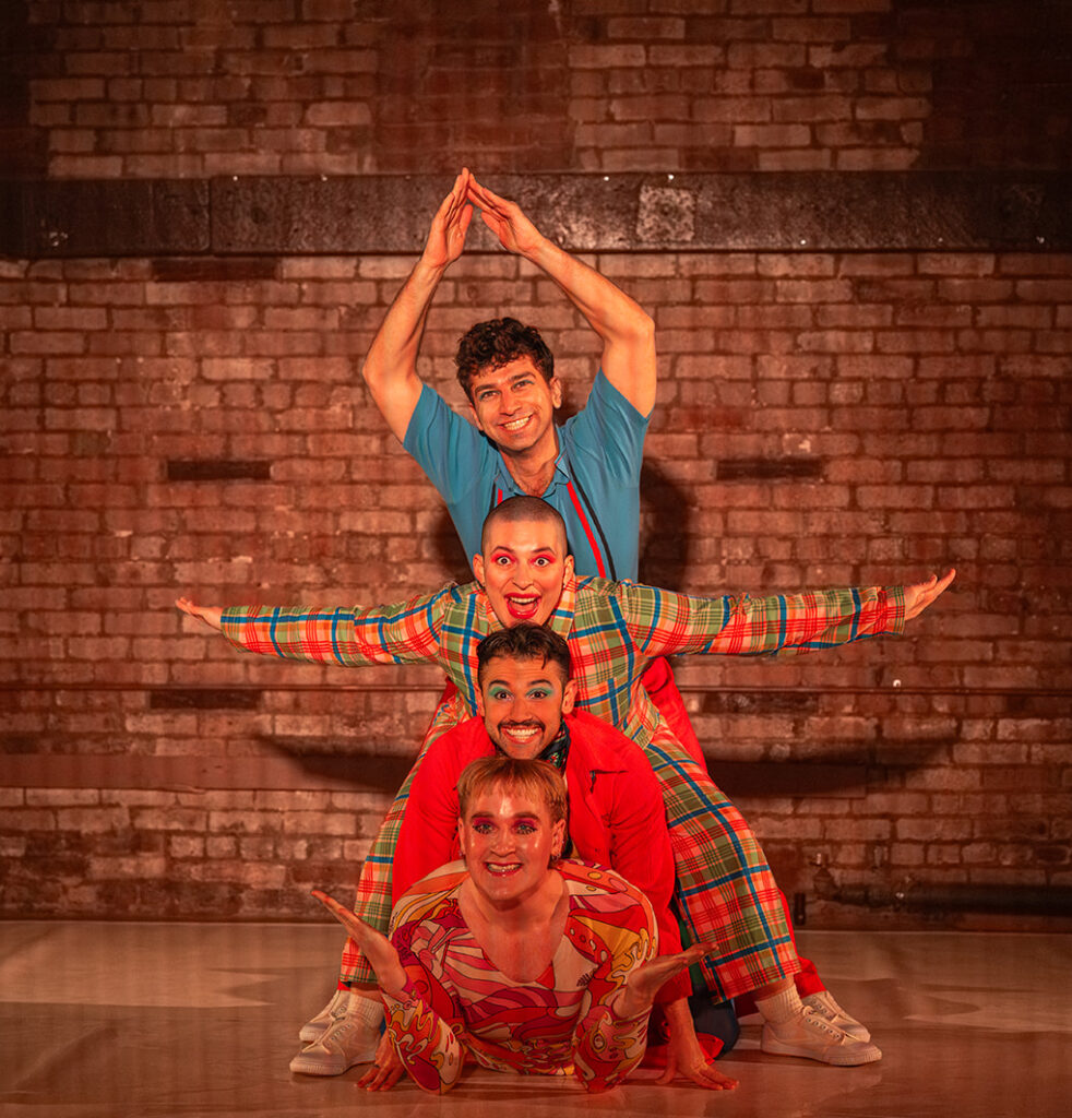 cosimo, arzu, nina, and travis stacked on top of each other.